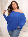 Full Size Boat Neck Batwing Sleeve Sweater king-general-store-5710.myshopify.com