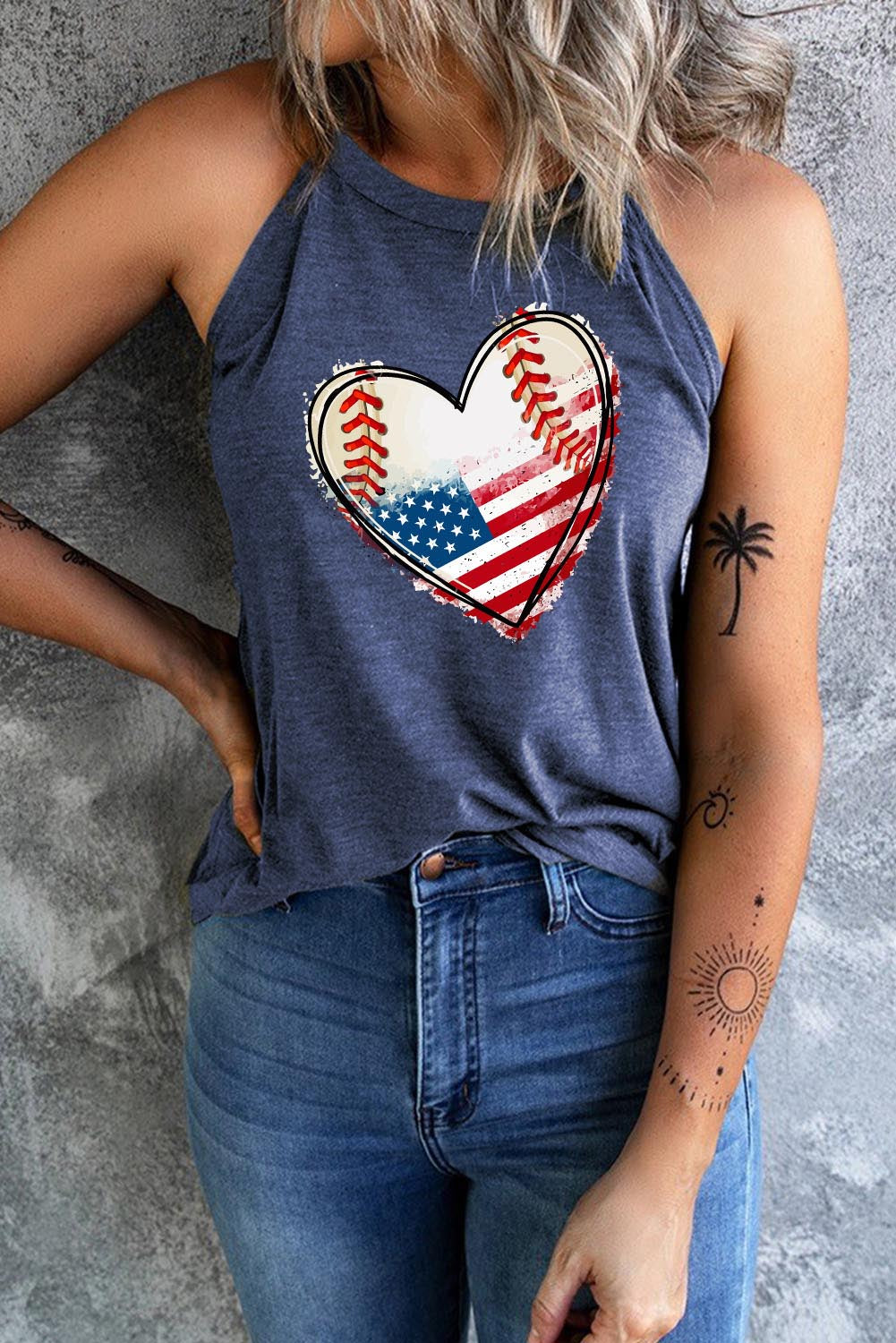 US Flag Heart Graphic Tank king-general-store-5710.myshopify.com