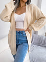 Cable-Knit Open Front Pocketed Cardigan king-general-store-5710.myshopify.com