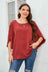 Plus Size Round Neck Frill Trim Blouse king-general-store-5710.myshopify.com