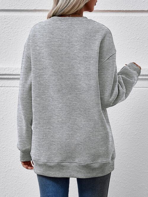 FELIZ NAVIDAD Round Neck Drop Shoulder Sweatshirt king-general-store-5710.myshopify.com