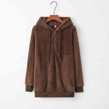 Quarter-Zip Drawstring Teddy Hoodie king-general-store-5710.myshopify.com