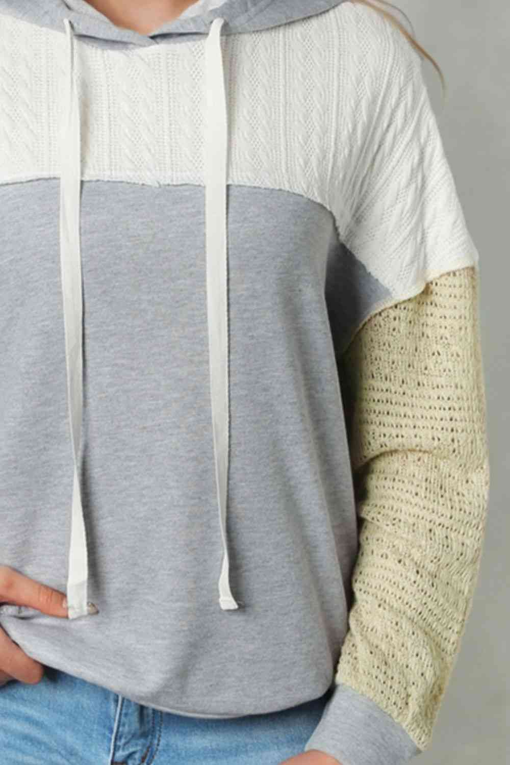 Splicing Drawstring Sweatshirt king-general-store-5710.myshopify.com