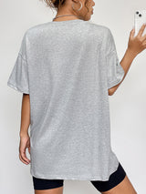 Round Neck Short Sleeve Ghost Graphic T-Shirt king-general-store-5710.myshopify.com