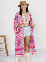 Double Take Plus Size Printed Open Front Longline Cardigan king-general-store-5710.myshopify.com