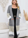 Color Block Long Sleeve Pocketed Cardigan king-general-store-5710.myshopify.com