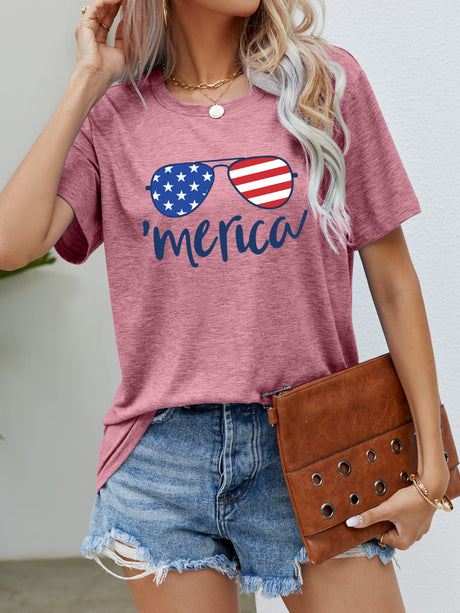 US Flag Glasses Graphic Tee king-general-store-5710.myshopify.com