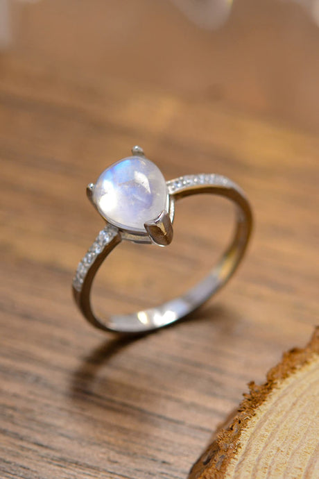 High Quality Natural Moonstone Teardrop Side Stone Ring king-general-store-5710.myshopify.com