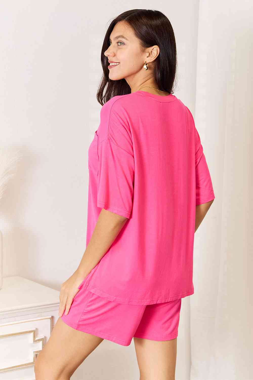 Basic Bae Full Size Soft Rayon Half Sleeve Top and Shorts Set king-general-store-5710.myshopify.com