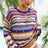 Multicolored Stripe Round Neck Cover-Up king-general-store-5710.myshopify.com