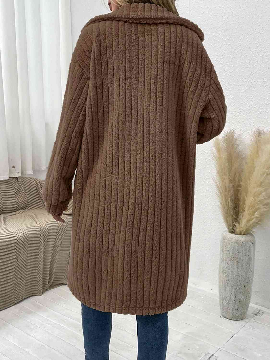 Collared Neck Drop Shoulder Coat king-general-store-5710.myshopify.com