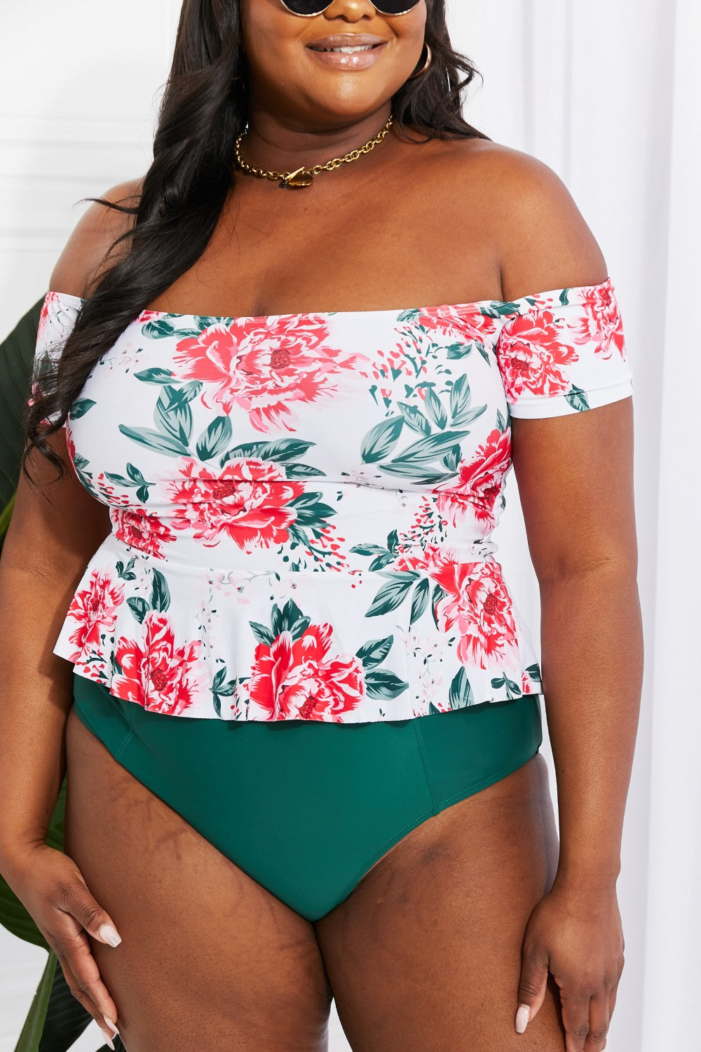 Marina West Swim Coastal Cutie Off-Shoulder Swim Tankini Set king-general-store-5710.myshopify.com