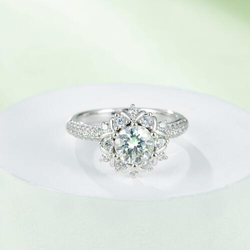 1 Carat Moissanite 925 Sterling Silver Flower Shape Ring king-general-store-5710.myshopify.com