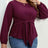 Plus Size Tie Front Long Sleeve Blouse king-general-store-5710.myshopify.com