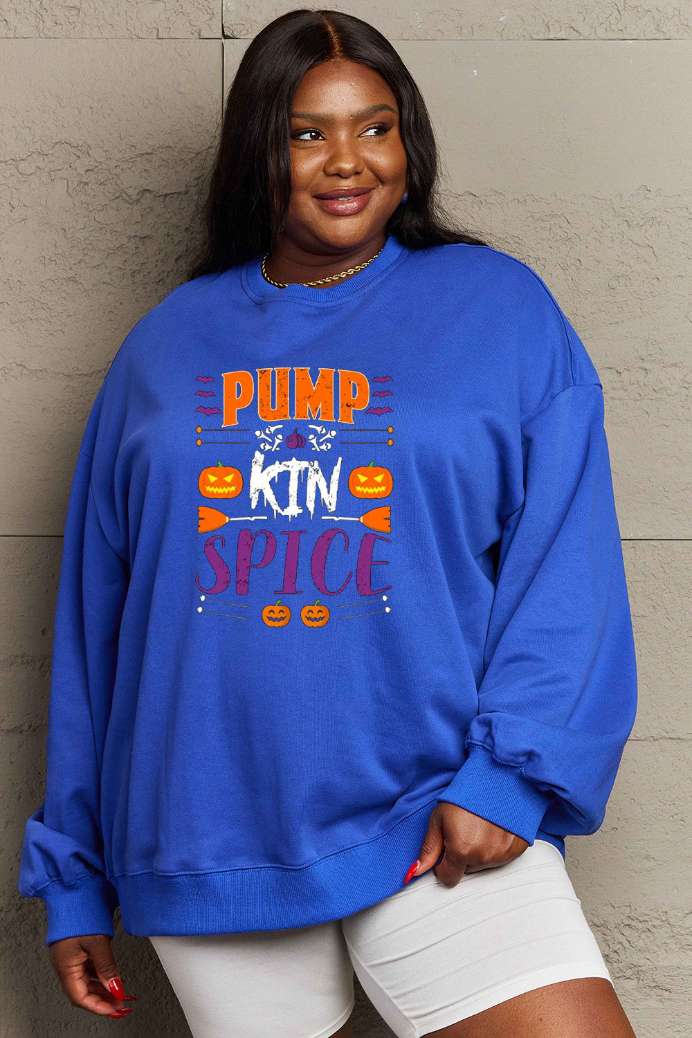 Simply Love Full Size PUMPKIN SPICE Graphic Sweatshirt king-general-store-5710.myshopify.com