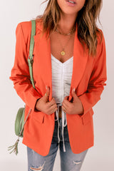 One-Button Padded-Shoulder Blazer king-general-store-5710.myshopify.com