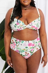 Marina West Swim Take A Dip Twist High-Rise Bikini in Cream king-general-store-5710.myshopify.com