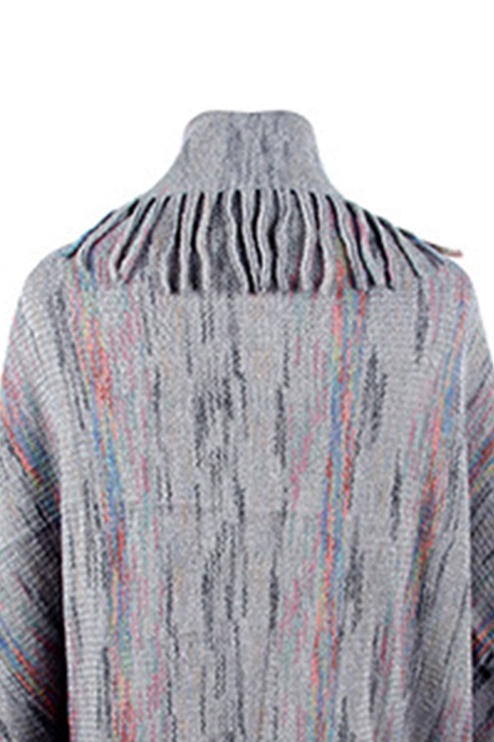 Fringe Detail Printed Poncho king-general-store-5710.myshopify.com