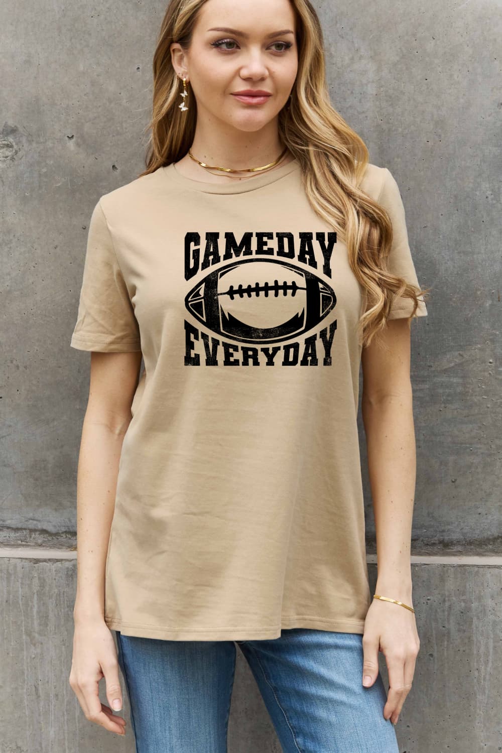 Simply Love Full Size GAMEDAY EVERYDAY Graphic Cotton Tee king-general-store-5710.myshopify.com