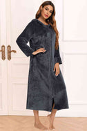 Zip Front Hooded Night Dress with Pockets king-general-store-5710.myshopify.com