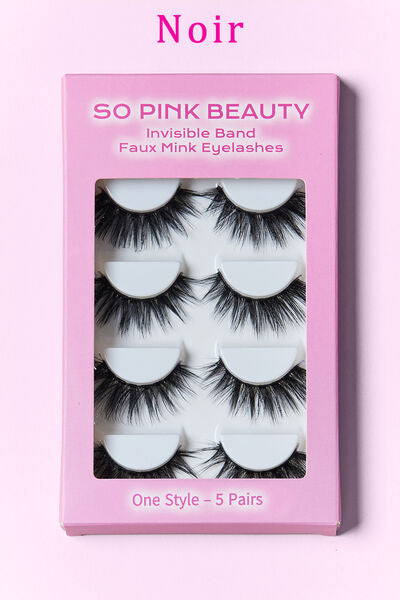 SO PINK BEAUTY Faux Mink Eyelashes 5 Pairs king-general-store-5710.myshopify.com