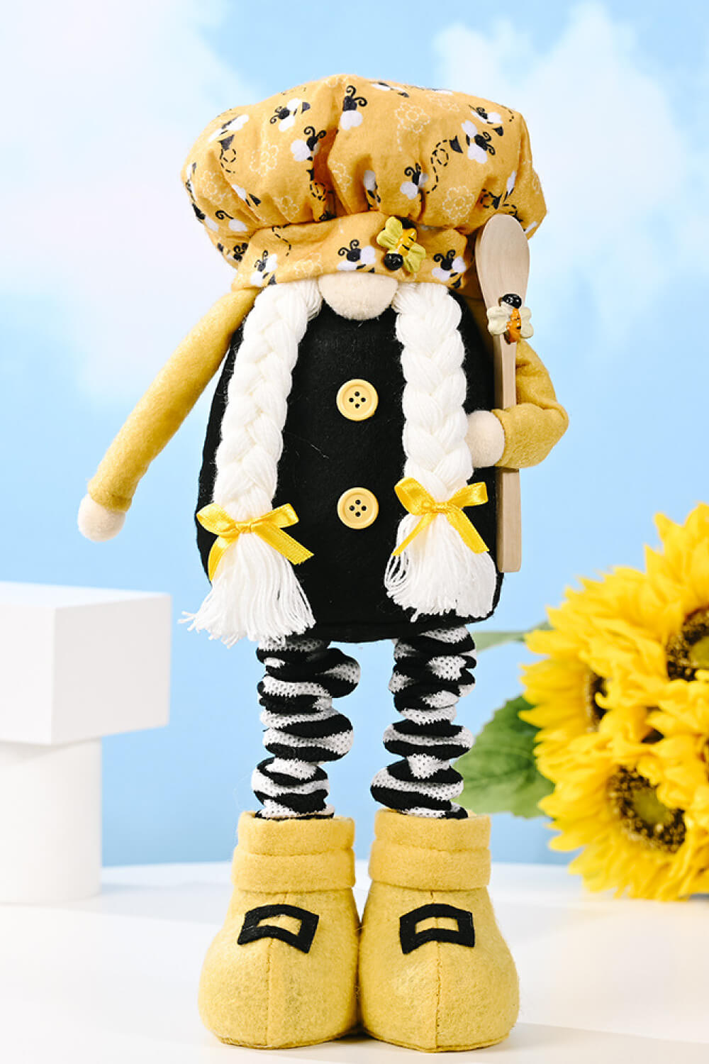 Bee Print Telescopic Leg Gnome king-general-store-5710.myshopify.com