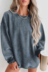 Round Neck Dropped Shoulder Sweatshirt king-general-store-5710.myshopify.com