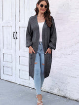 Open Front Longline Cardigan with Pockets king-general-store-5710.myshopify.com