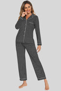 Collared Neck Loungewear Set with Pocket king-general-store-5710.myshopify.com