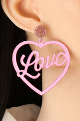 Heart Shape Acrylic Dangle Earrings king-general-store-5710.myshopify.com