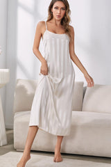 Striped Flounce Sleeve Open Front Robe and Cami Dress Set king-general-store-5710.myshopify.com