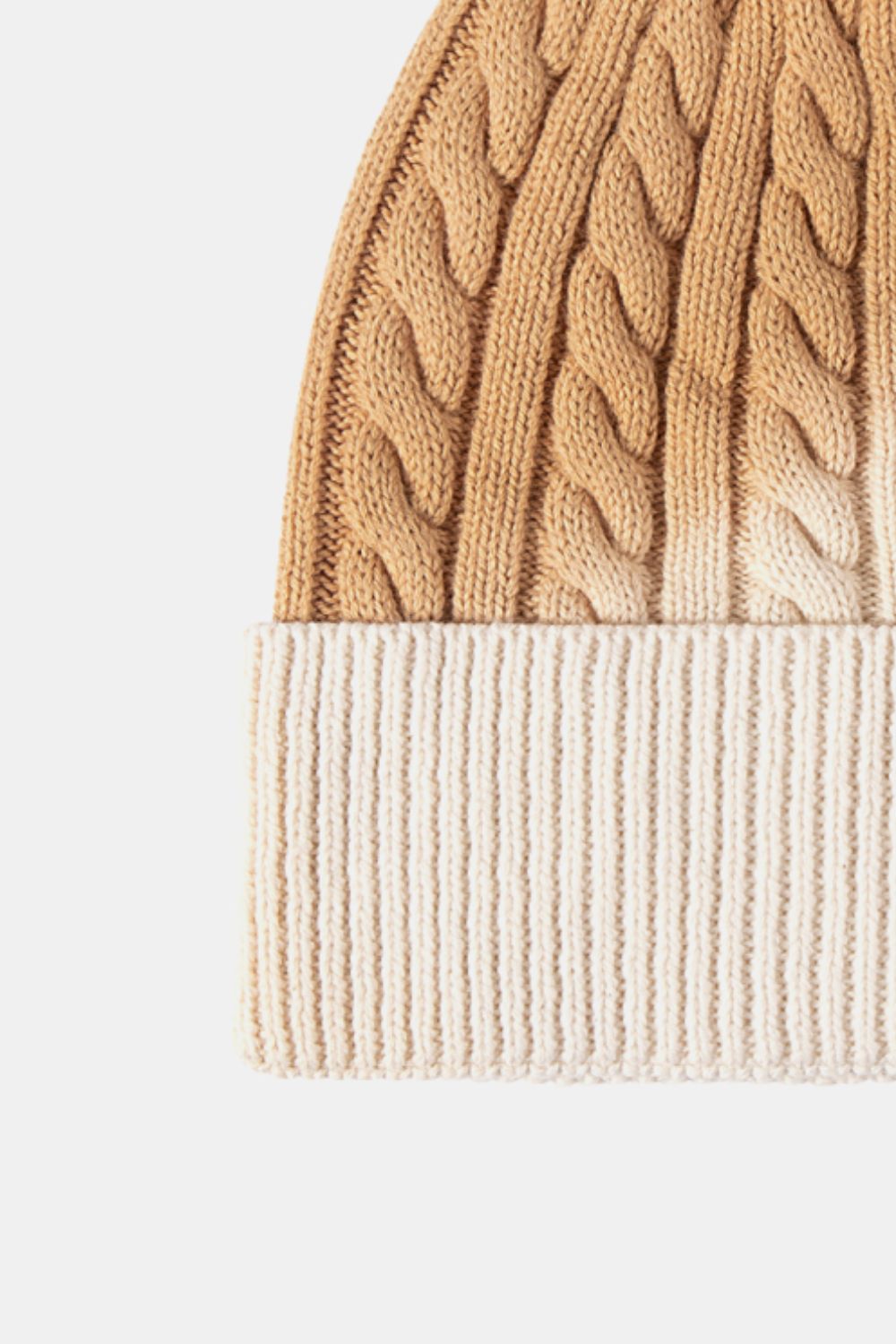 Contrast Tie-Dye Cable-Knit Cuffed Beanie king-general-store-5710.myshopify.com