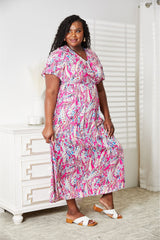 Double Take Multicolored V-Neck Maxi Dress king-general-store-5710.myshopify.com