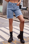 Raw Hem Denim Shorts with Pockets king-general-store-5710.myshopify.com