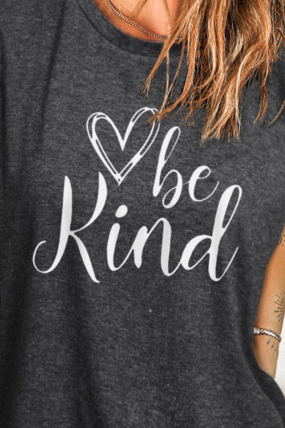 BE KIND Graphic Round Neck Tank - Kings Crown Jewel Boutique