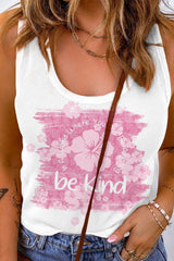 BE KIND Graphic Scoop Neck Tank - Kings Crown Jewel Boutique