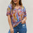 Be Stage Full Size Printed Dolman Flowy Top - Kings Crown Jewel Boutique