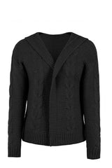 Cable-Knit Dropped Shoulder Hooded Cardigan king-general-store-5710.myshopify.com