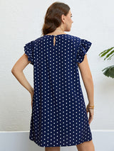 Plus Size Polka Dot Round Neck Dress king-general-store-5710.myshopify.com