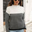 Two-Tone Mock Neck Dropped Shoulder Pullover Sweater king-general-store-5710.myshopify.com