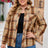 Plus Size Plaid Collared Neck Long Sleeve Shirt king-general-store-5710.myshopify.com