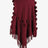 Bead Trim Boat Neck Fringed Poncho - Kings Crown Jewel Boutique