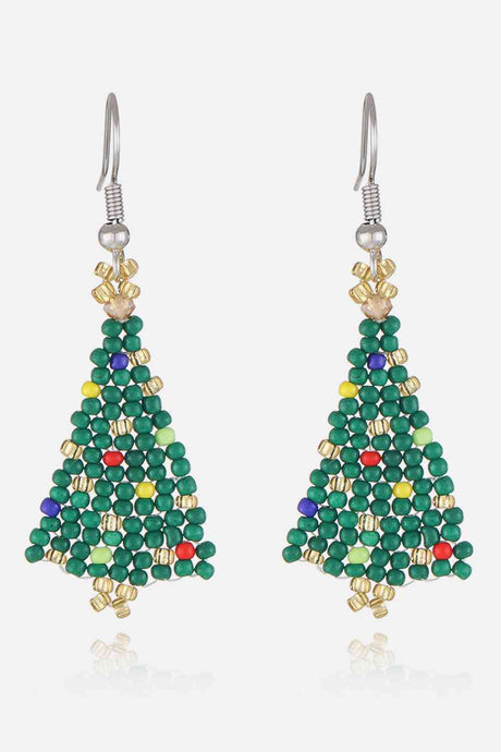 Beaded Christmas Tree Earrings - Kings Crown Jewel Boutique