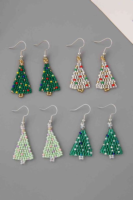 Beaded Christmas Tree Earrings - Kings Crown Jewel Boutique