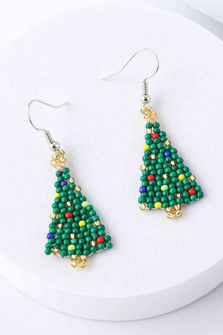 Beaded Christmas Tree Earrings - Kings Crown Jewel Boutique