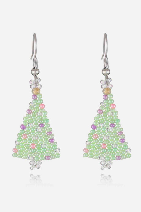 Beaded Christmas Tree Earrings - Kings Crown Jewel Boutique