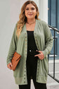 Snap Up V-Neck Long Sleeve Cardigan with Pockets king-general-store-5710.myshopify.com