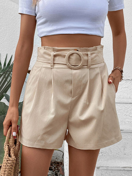 Belted Shorts with Pockets - Kings Crown Jewel Boutique