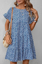 Floral Round Neck Flounce Sleeve Dress king-general-store-5710.myshopify.com