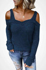 Long Sleeve Cold Shoulder Sweater king-general-store-5710.myshopify.com